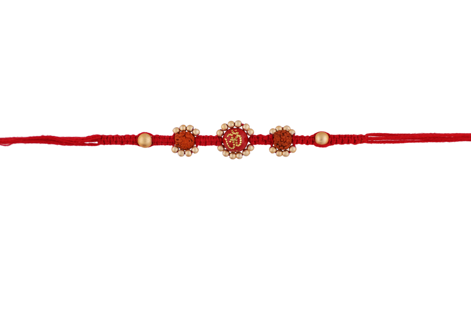 Divine Rudraksh Rakhi with Spiritual Beads and Red Thread – Kala Rakhi