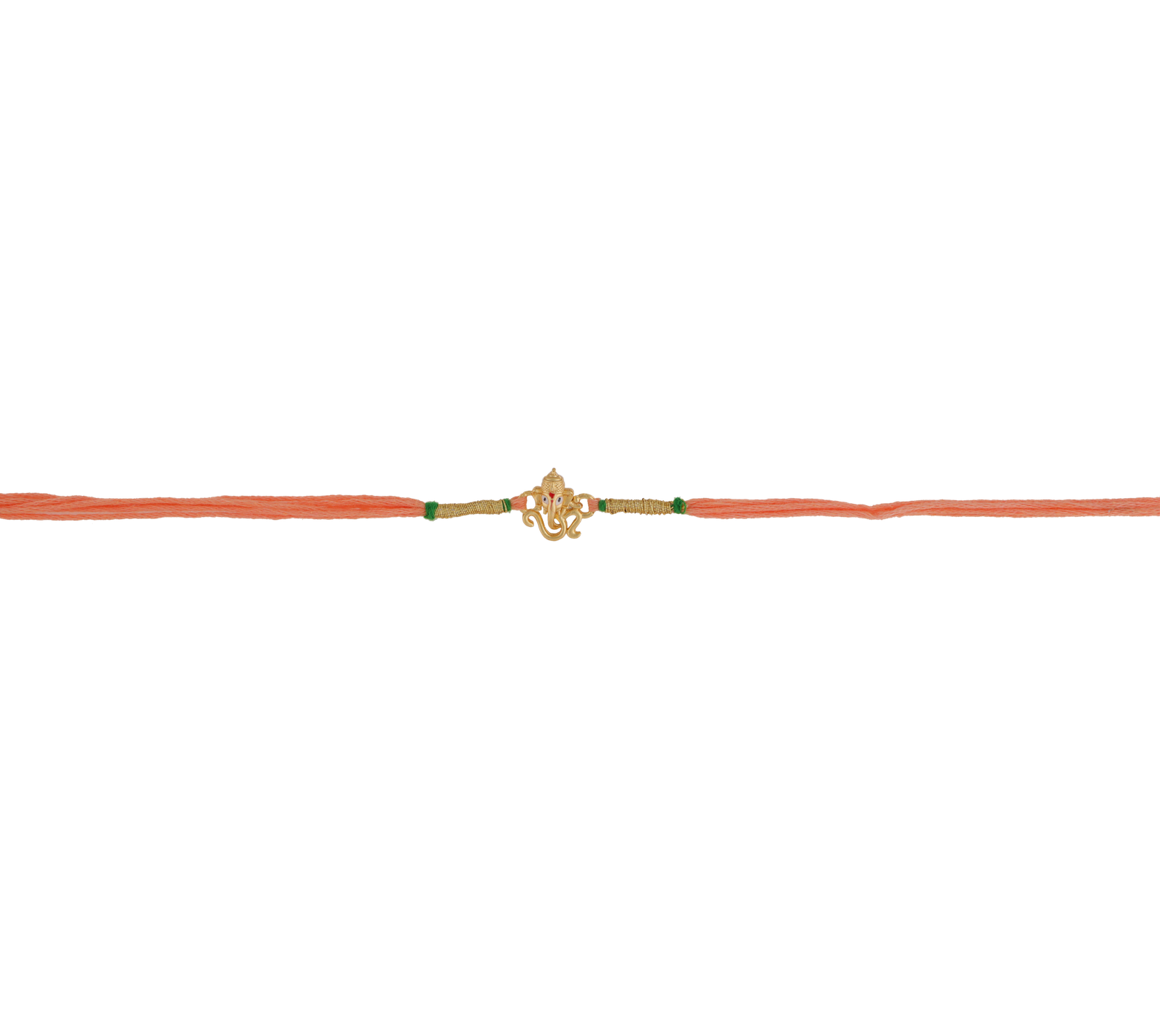 Ganesh Rakhi with Traditional Orange Thread for Bhaiya – Kala Rakhi