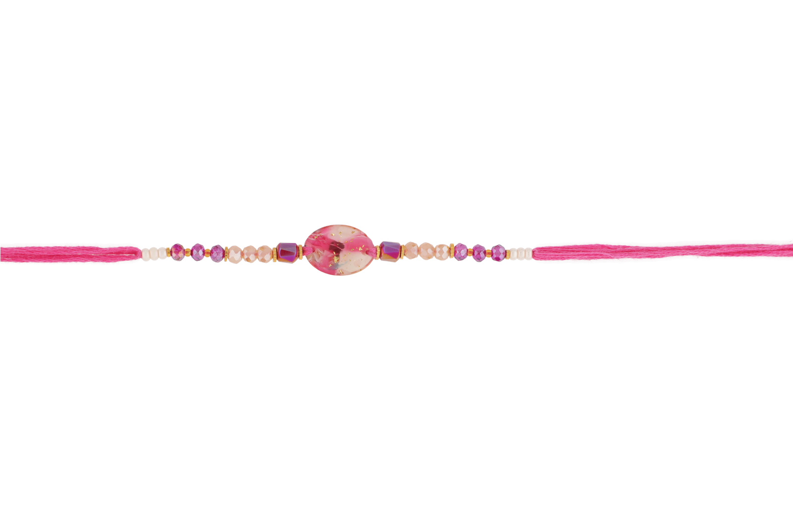 Pink Resin Rakhi for Brothers with Modern Design – Kala Rakhi